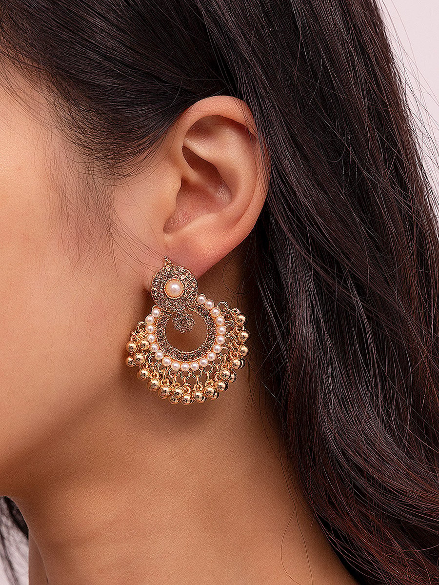 Embellished Tassel Earrings