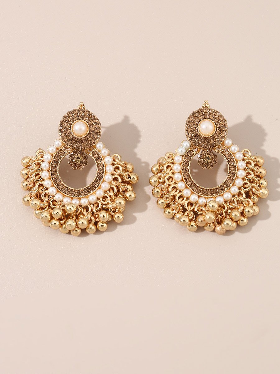 Embellished Tassel Earrings