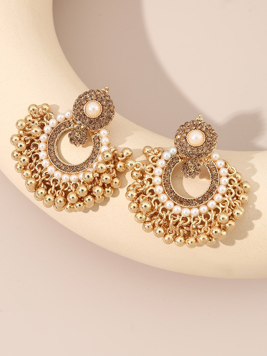 Embellished Tassel Earrings