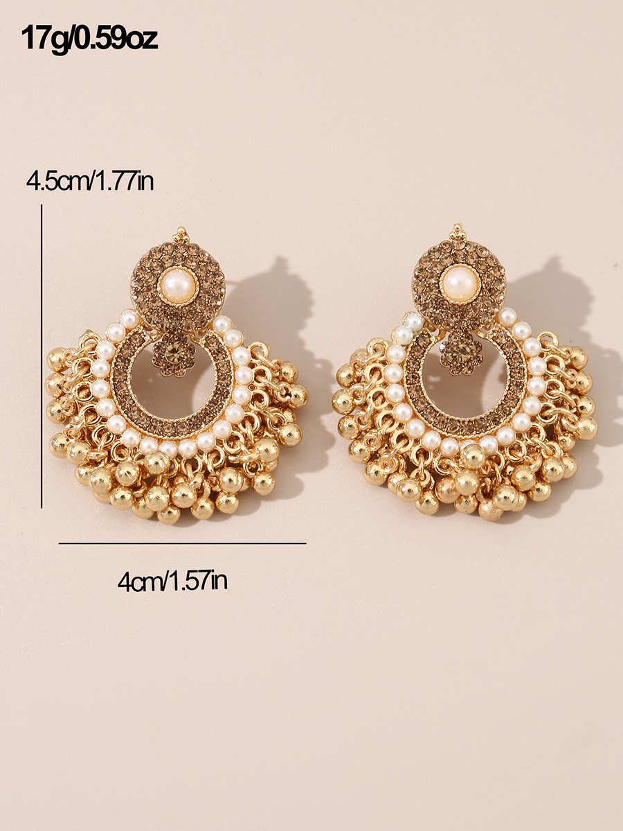 Embellished Tassel Earrings