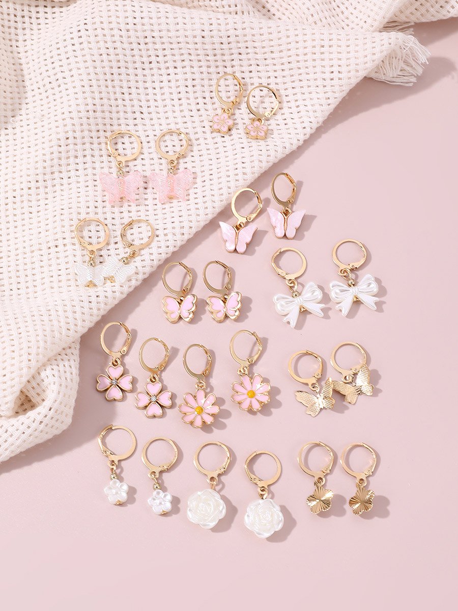 Set of 12 - Assorted Pendant Earrings