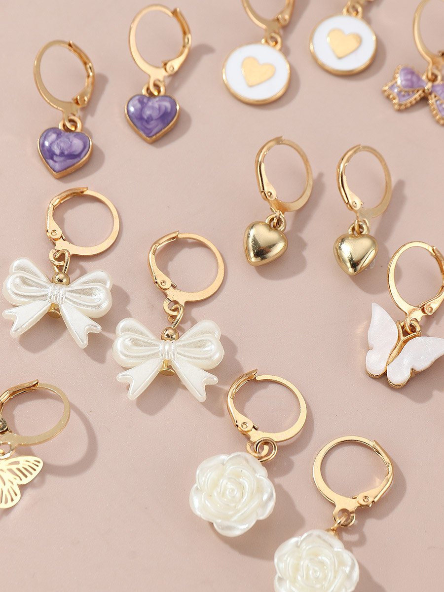 Set of 12 - Assorted Pendant Earrings