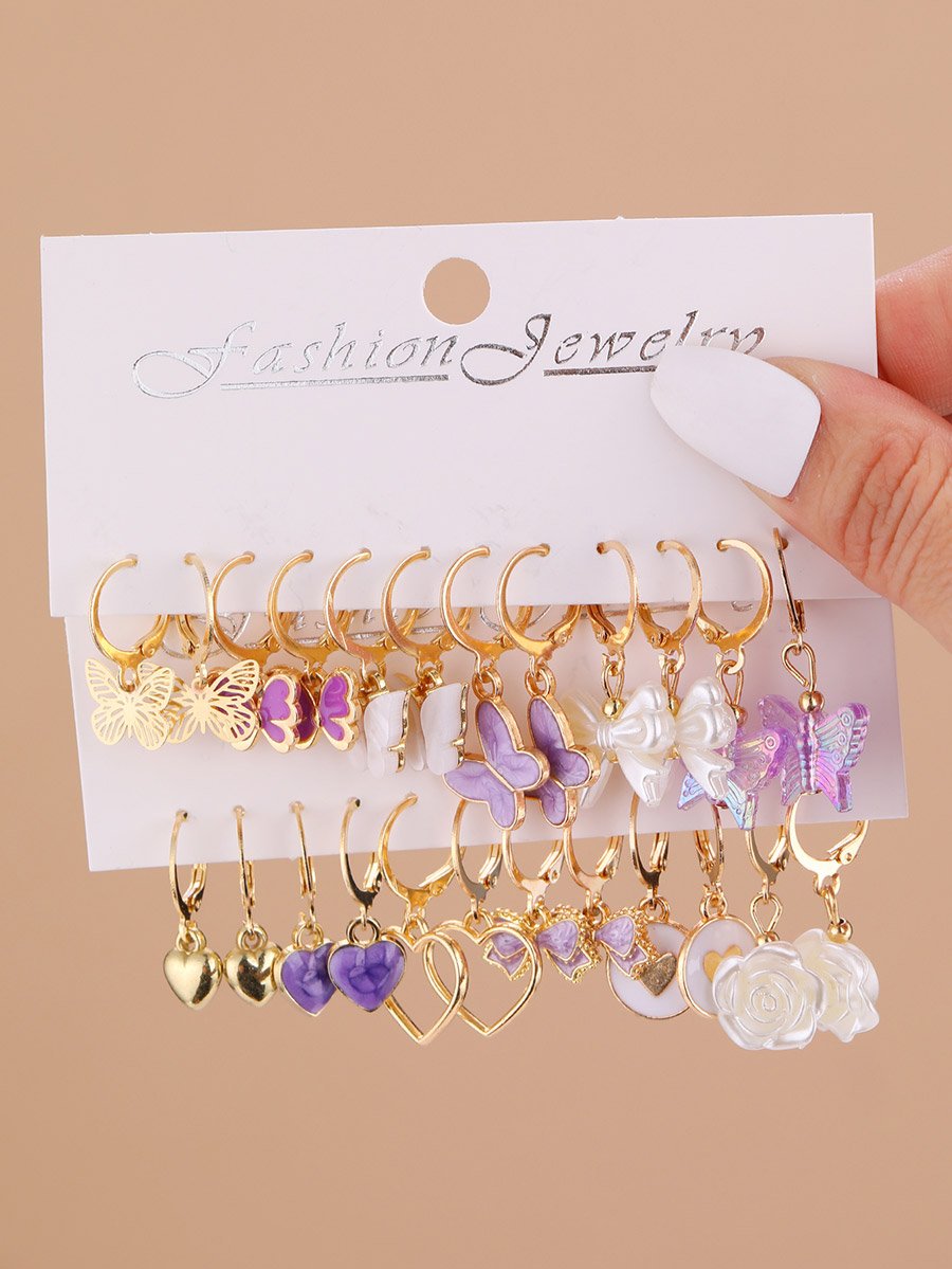 Set of 12 - Assorted Pendant Earrings