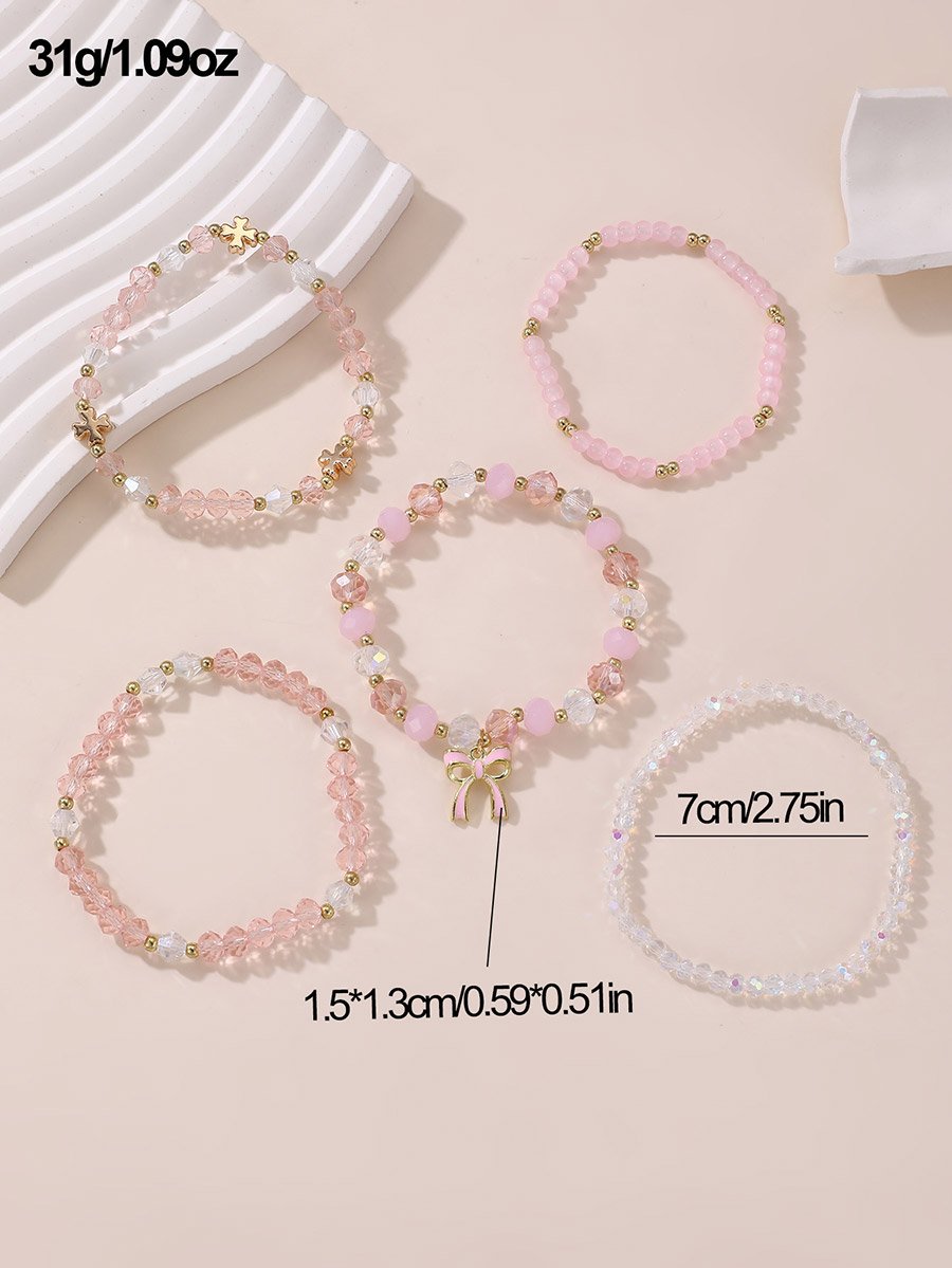 Set of 3 - Faux Crystal Bracelet