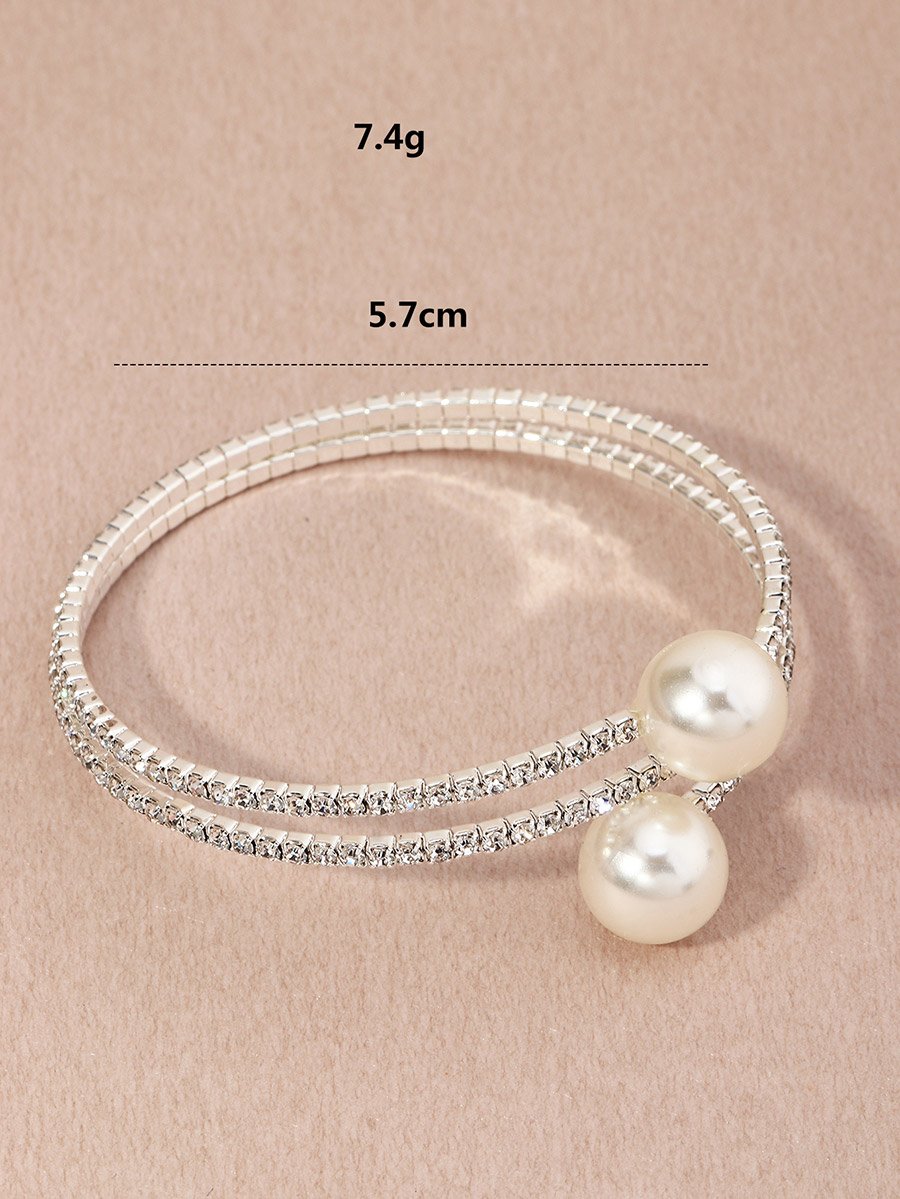 Embellished Faux Pearl Bangle