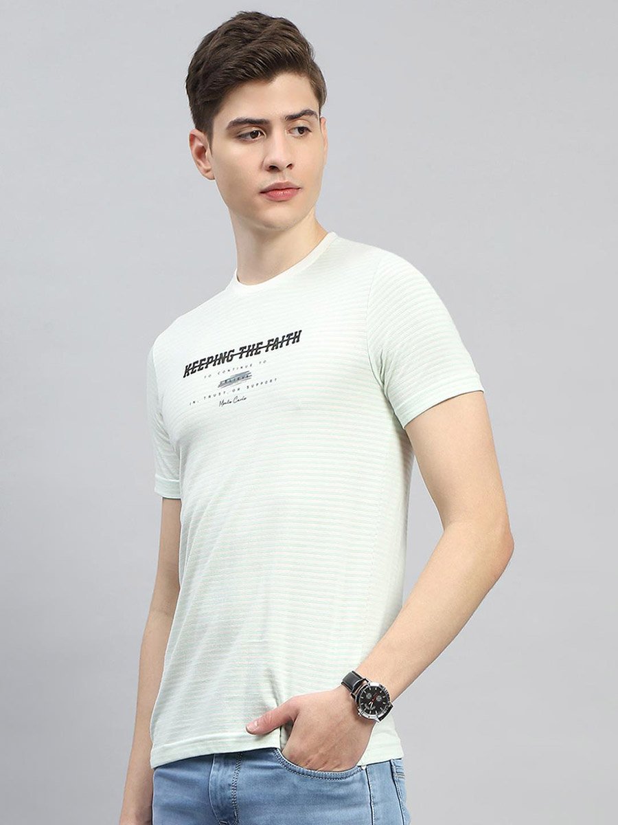 Men Printed Regular Fit Round Neck T Shirt
