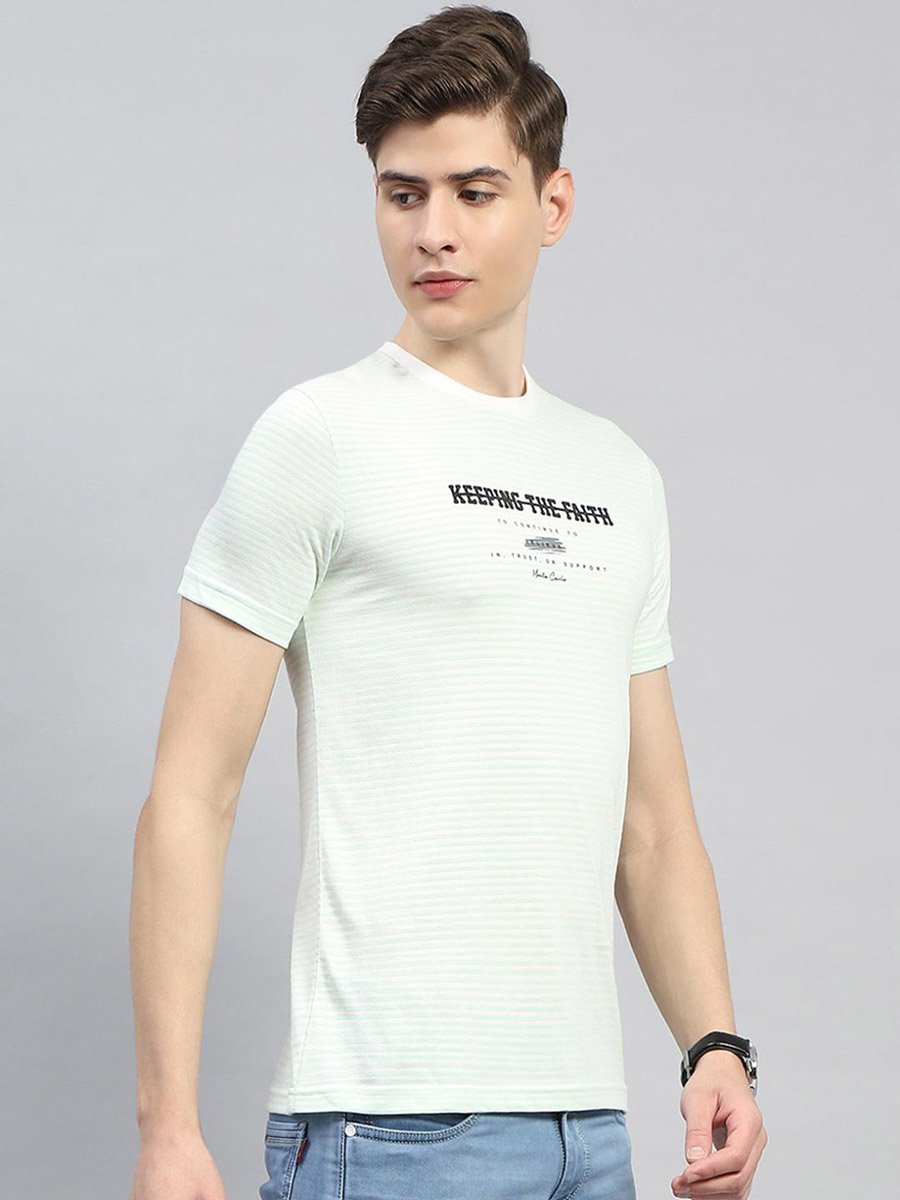Men Printed Regular Fit Round Neck T Shirt