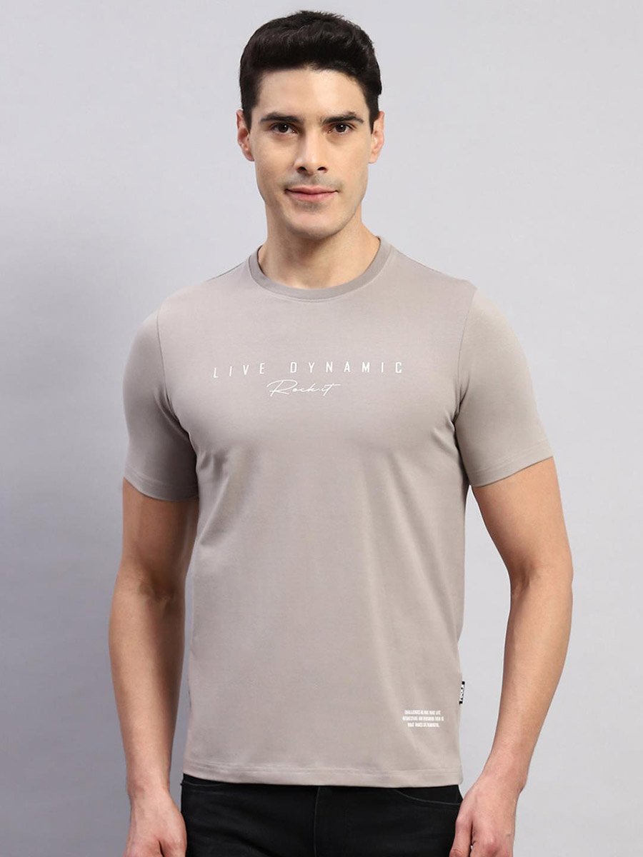 Grey Printed T-Shirt - Casual and Comfortable