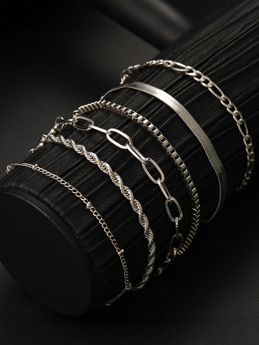 Set of 6 - Textured Bracelet