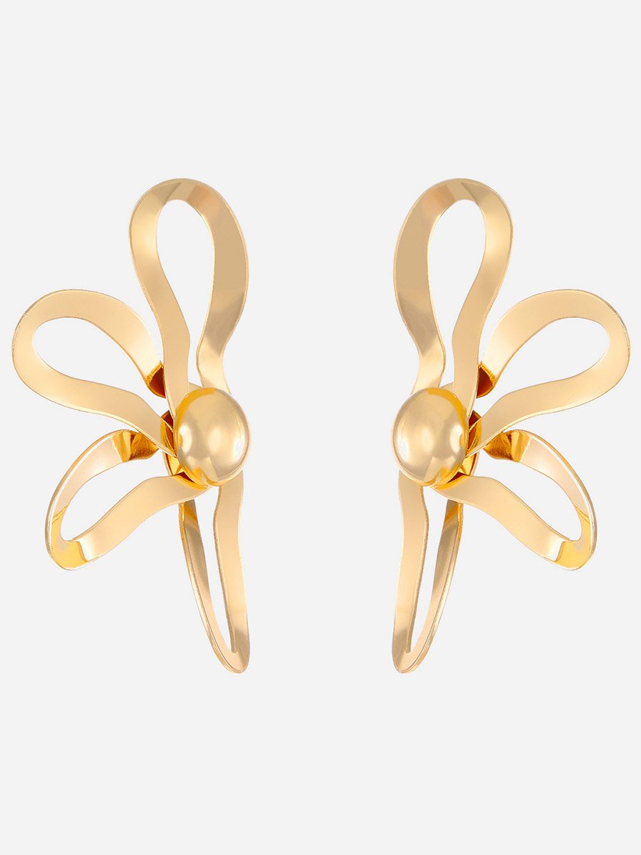 Big Hollow Flower Earrings