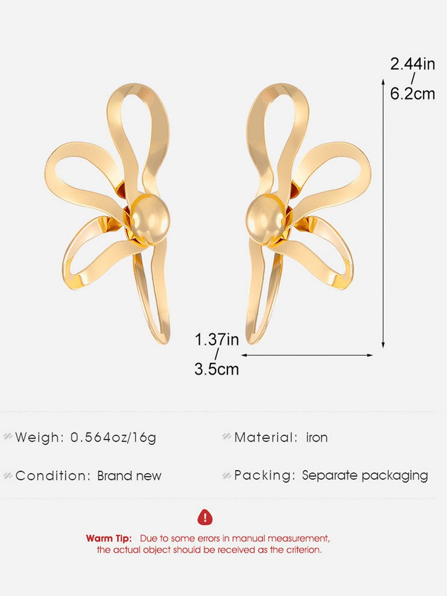 Big Hollow Flower Earrings