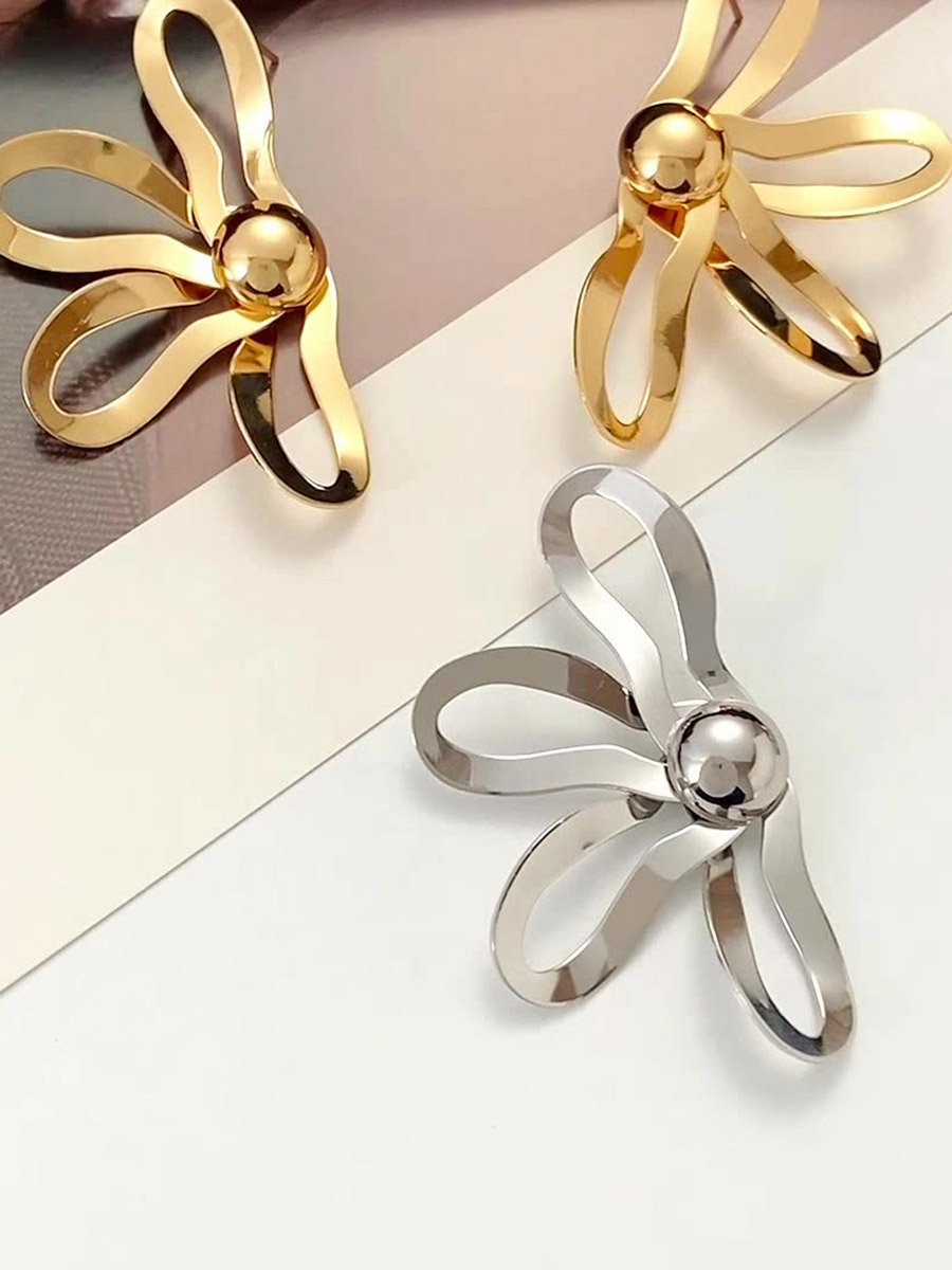 Big Hollow Flower Earrings