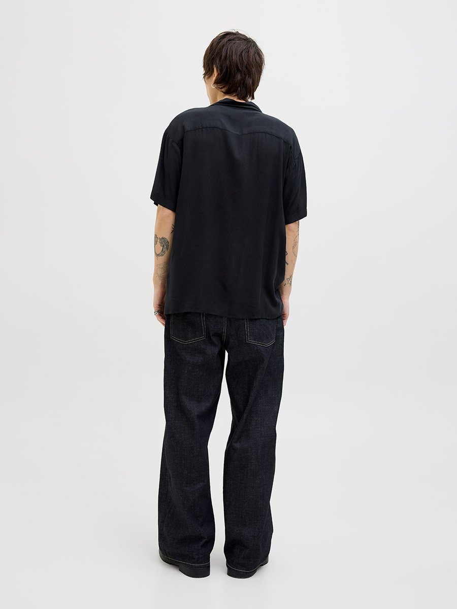 Solid Resort Collar Short Sleeve Shirt