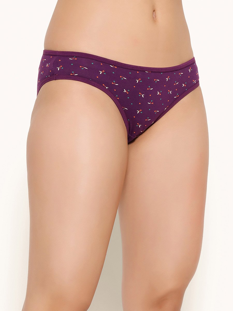 Women Multicolored Low Waist Printed Bikini Briefs