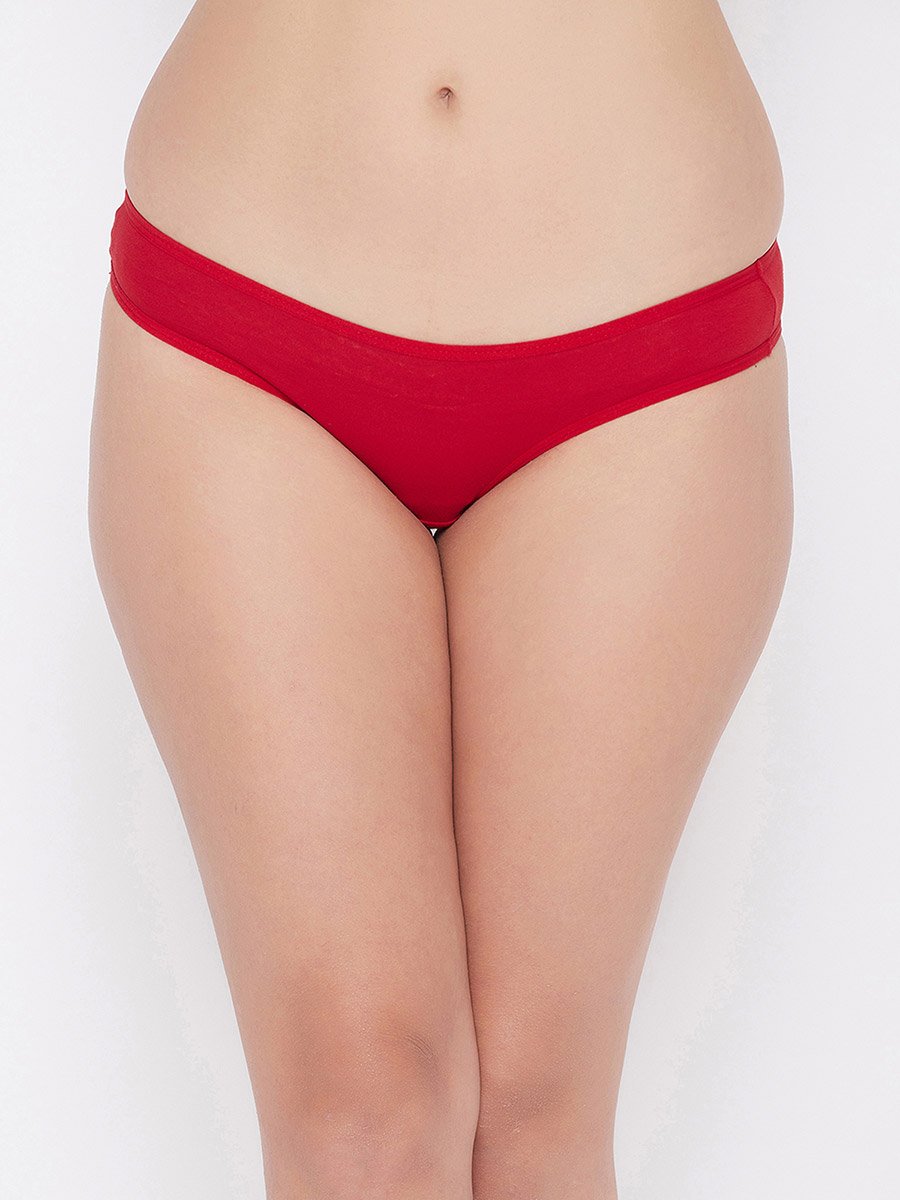 Women Plain Pack of 3 Low Waist Bikini Briefs