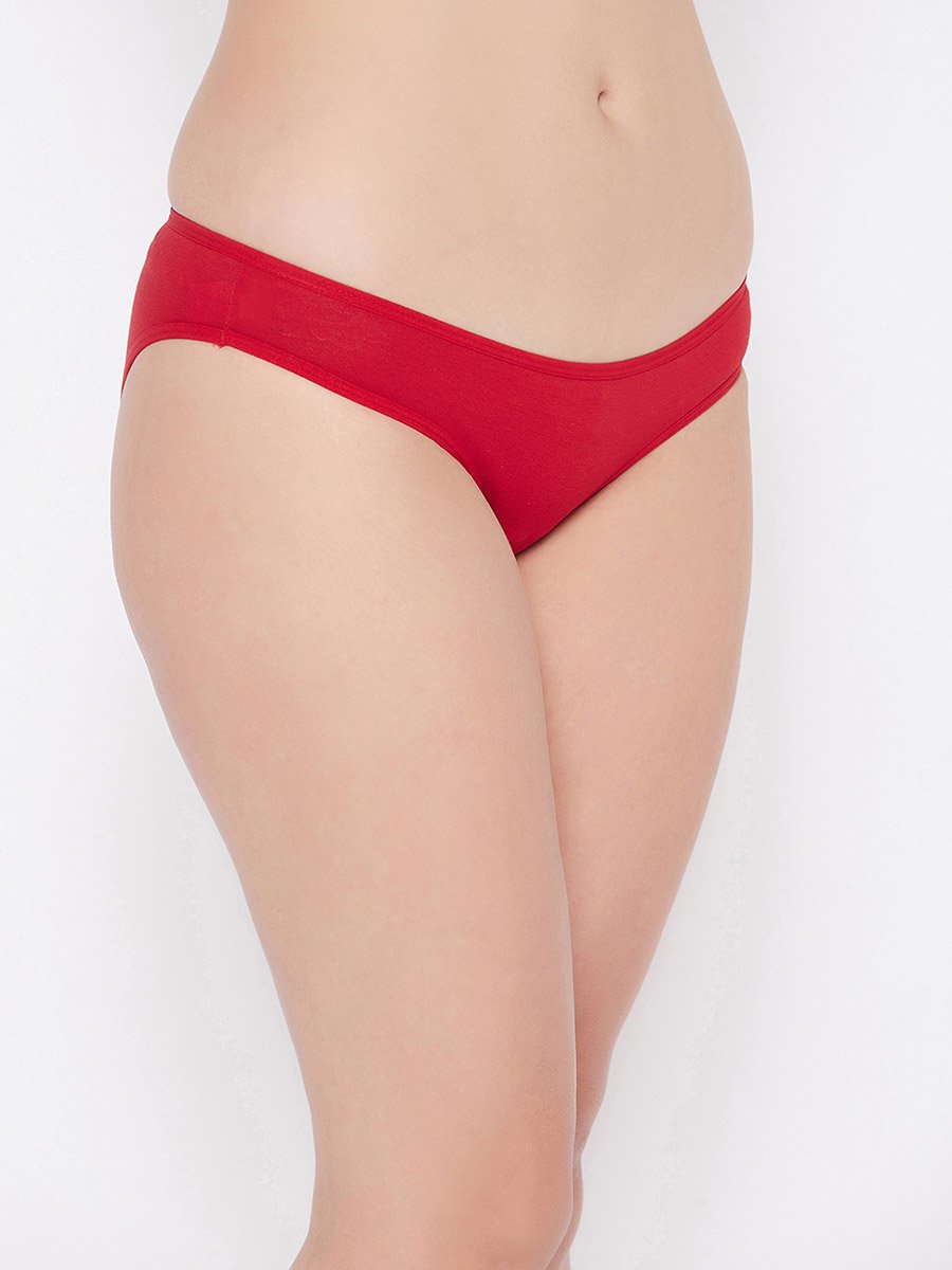 Women Plain Pack of 3 Low Waist Bikini Briefs