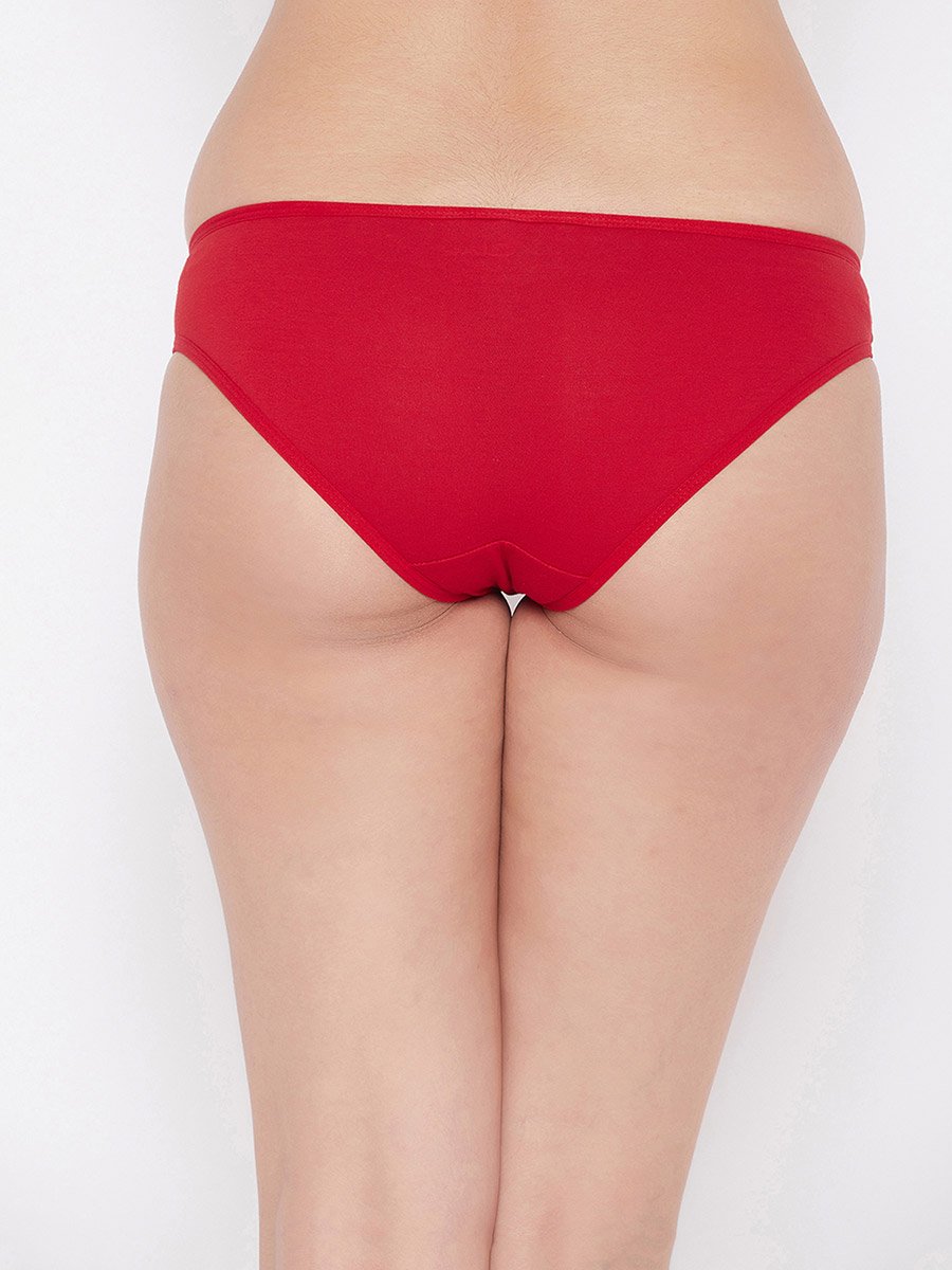 Women Plain Pack of 3 Low Waist Bikini Briefs