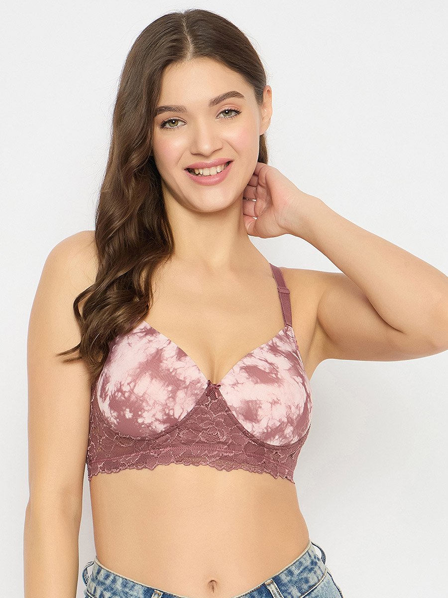 Multicolor Pack of 3 Padded Non-Wired Full Coverage Printed Bras