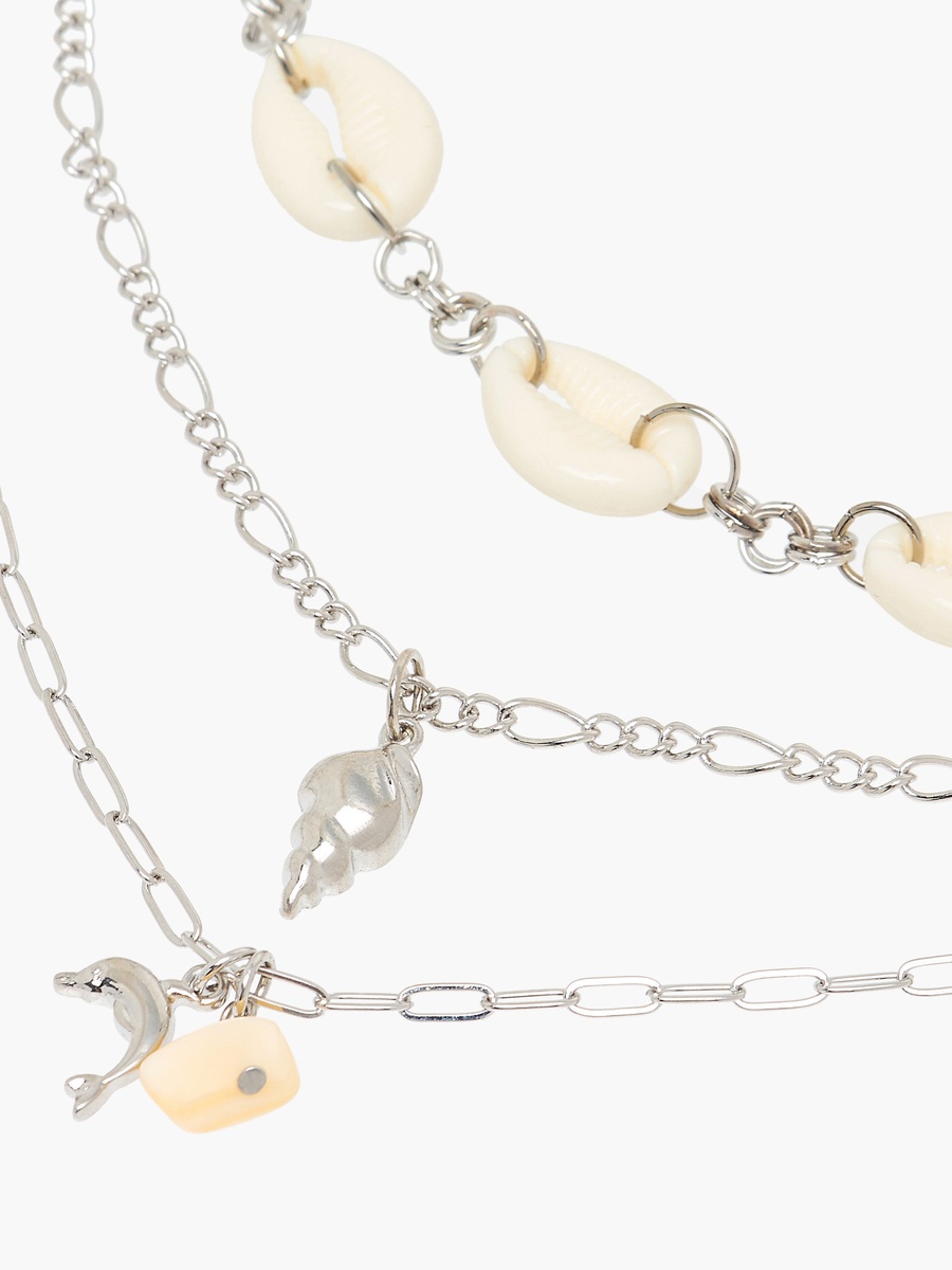 Embellished Necklace with Lobster Clasp Closure - Set Of 3