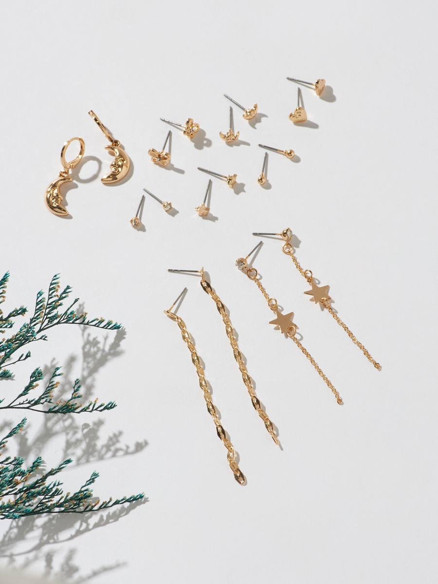 Assorted Earrings - Set Of 9