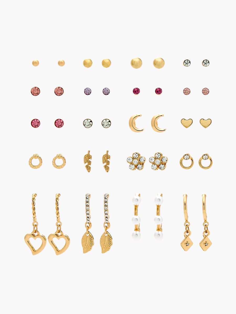 Assorted Earrings with Pushback Closure - Set Of 20