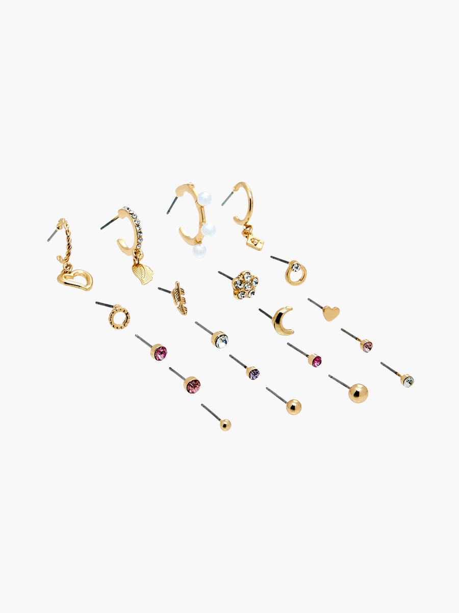 Assorted Earrings with Pushback Closure - Set Of 20