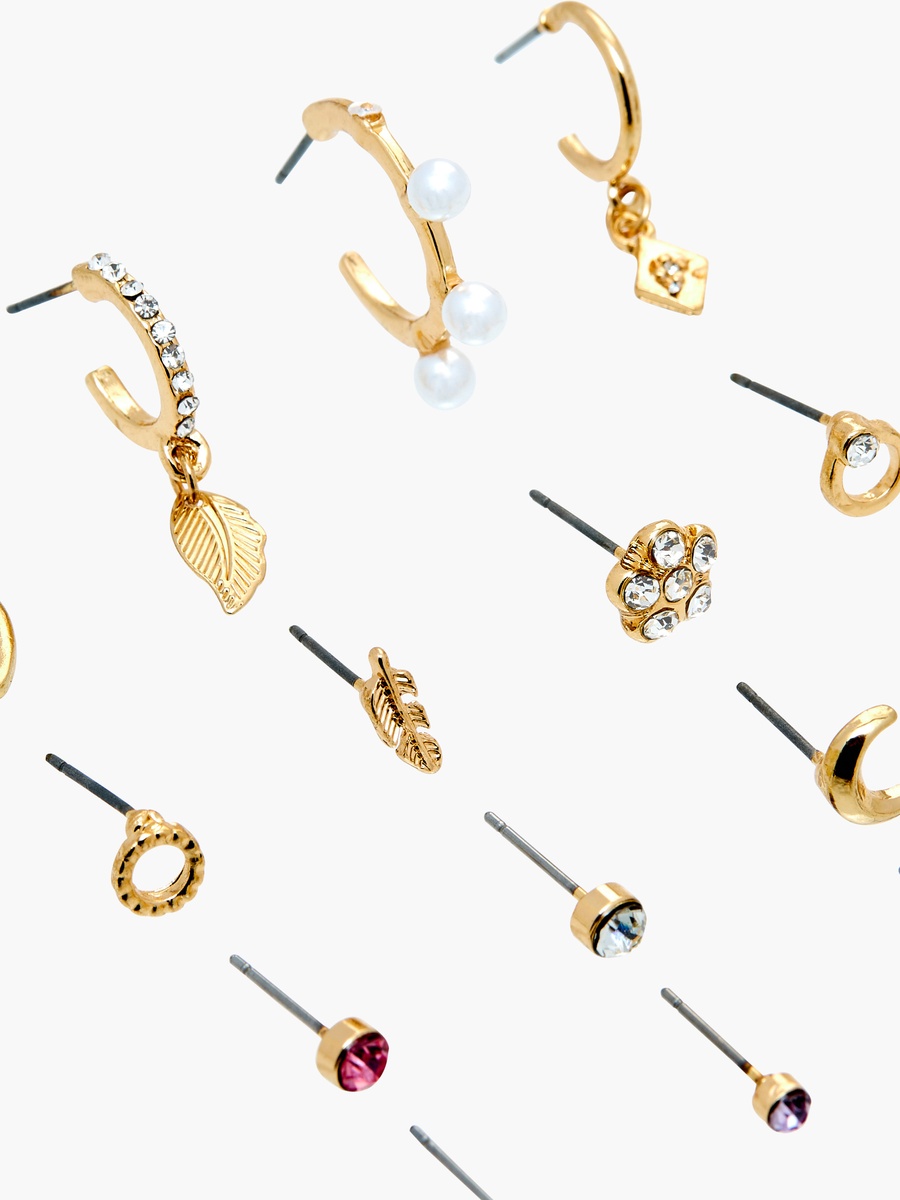 Assorted Earrings with Pushback Closure - Set Of 20