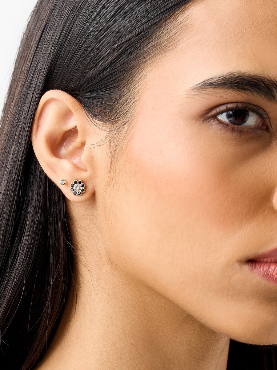 Assorted Stud Earrings with Pushback Closure - Set Of 25