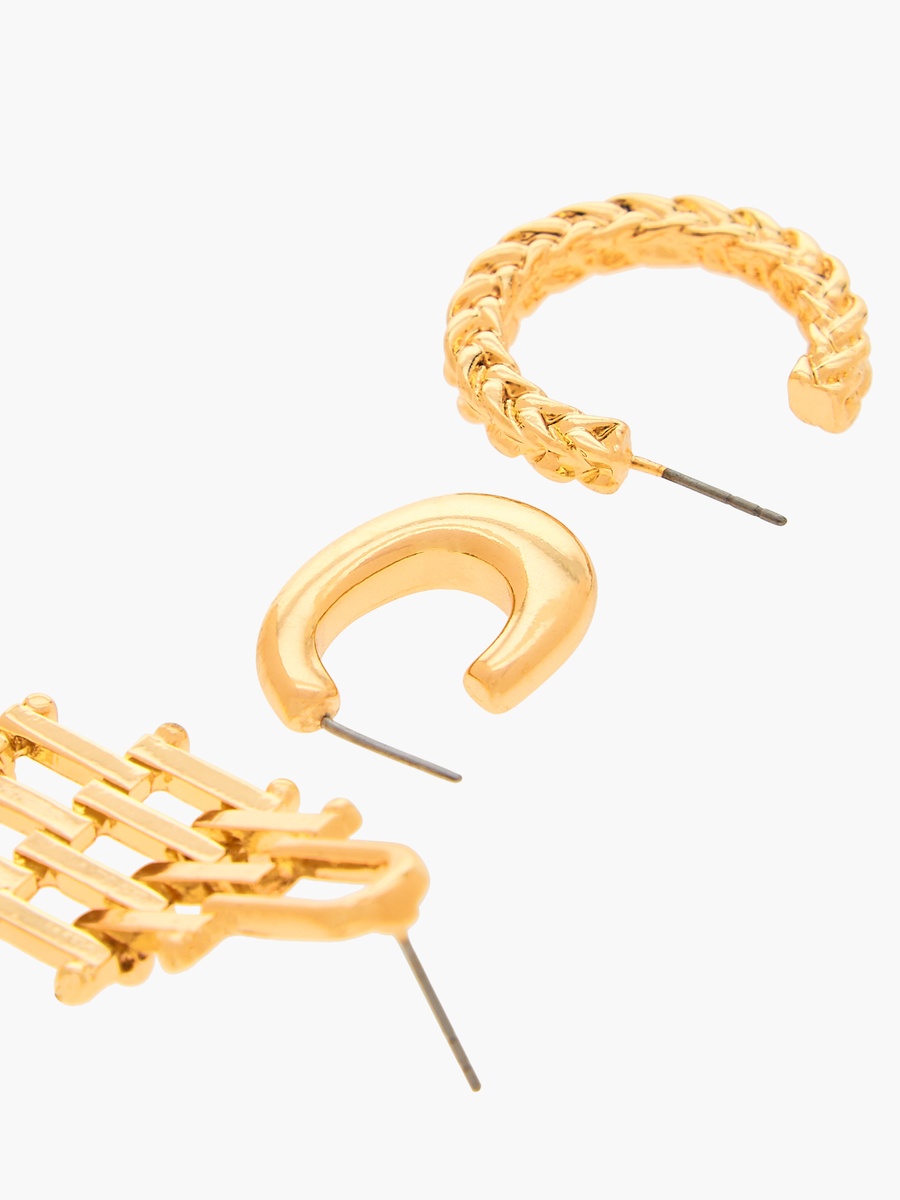 Assorted Earrings with Pushback Closure - Set Of 3