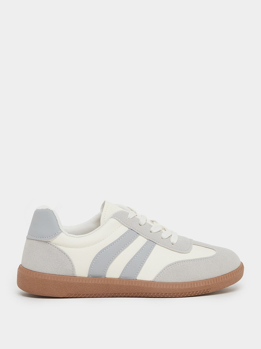 Panelled Lace Up Sneakers
