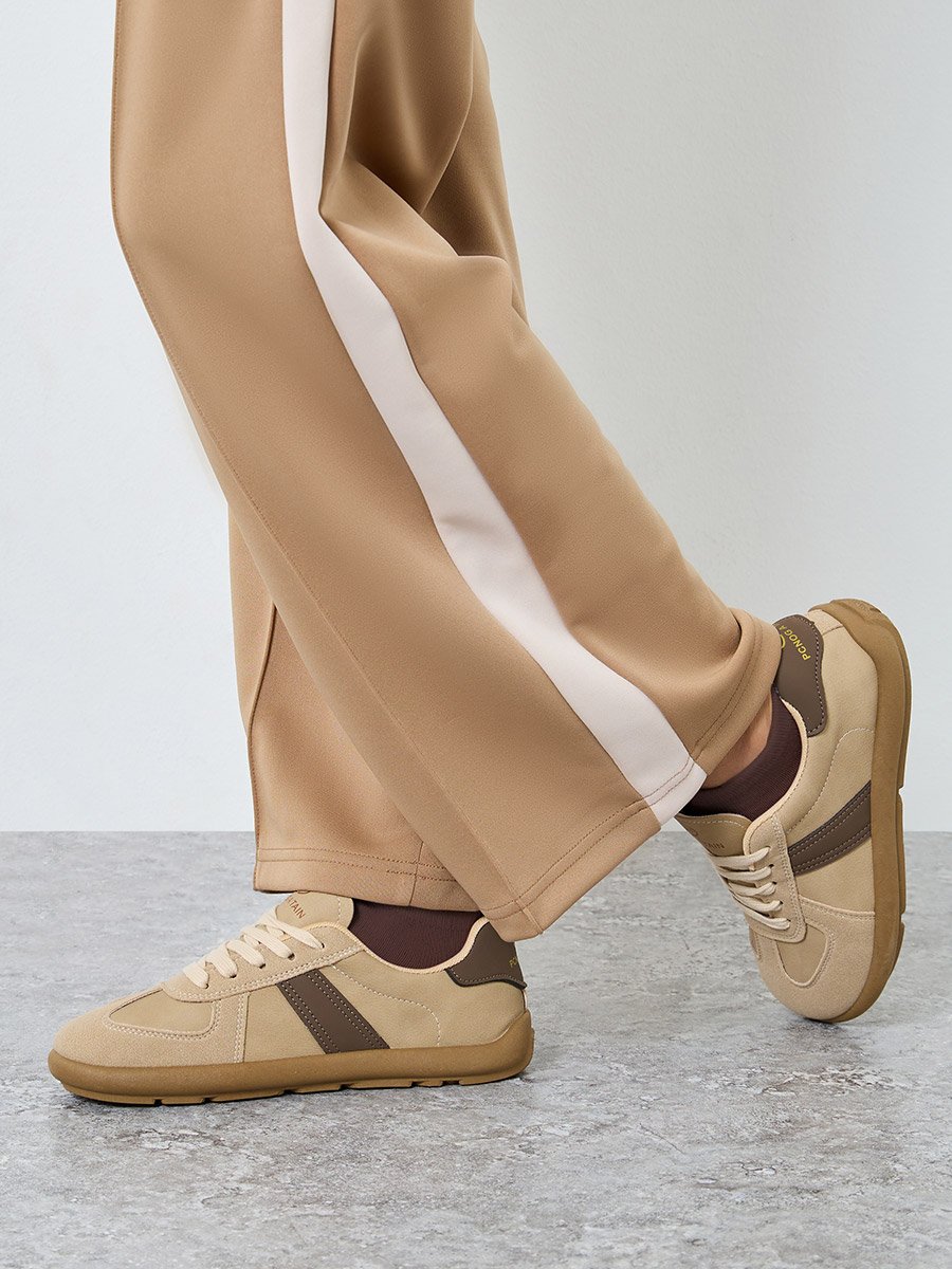 Panelled Lace Up Sneakers