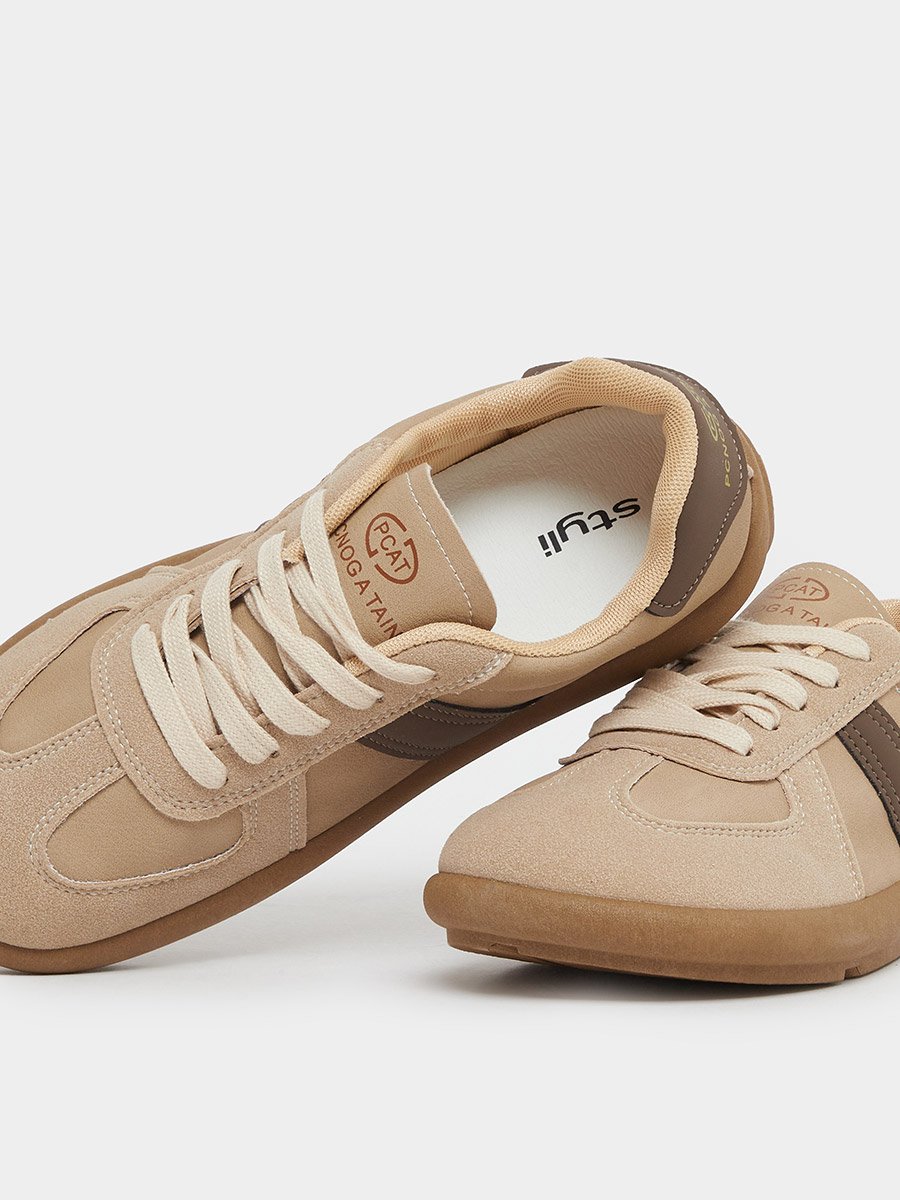 Panelled Lace Up Sneakers