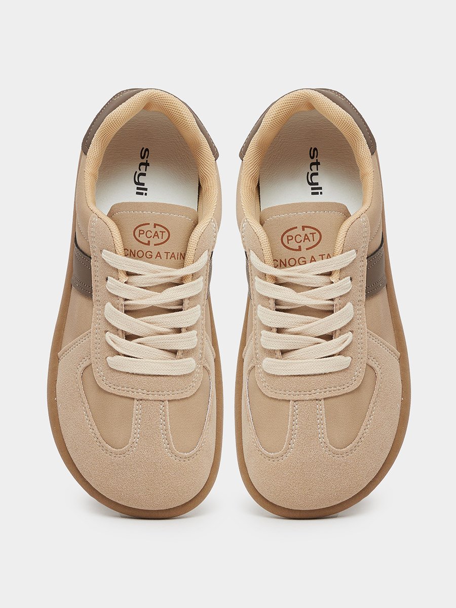 Panelled Lace Up Sneakers