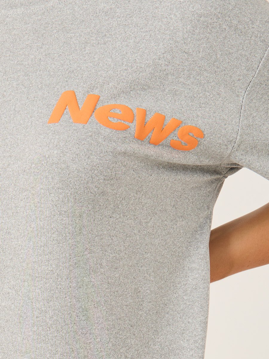 Slogan Print Round Neck Oversized T-Shirt