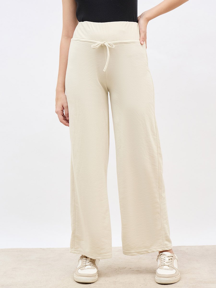 Wide Waistband Joggers with Drawstring