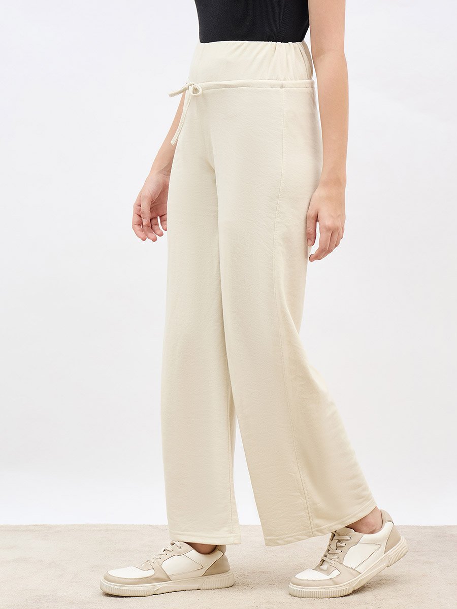 Wide Waistband Joggers with Drawstring