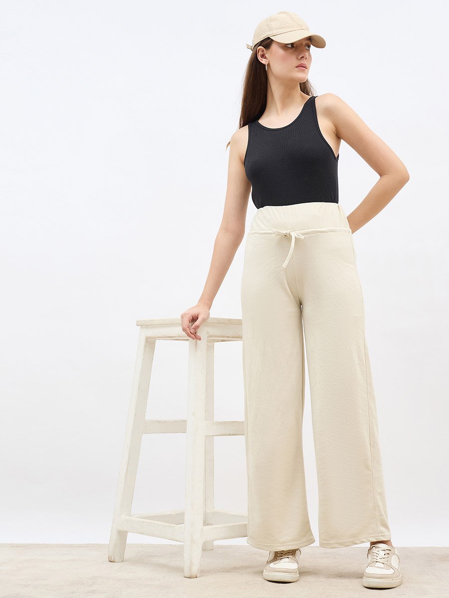 Wide Waistband Joggers with Drawstring
