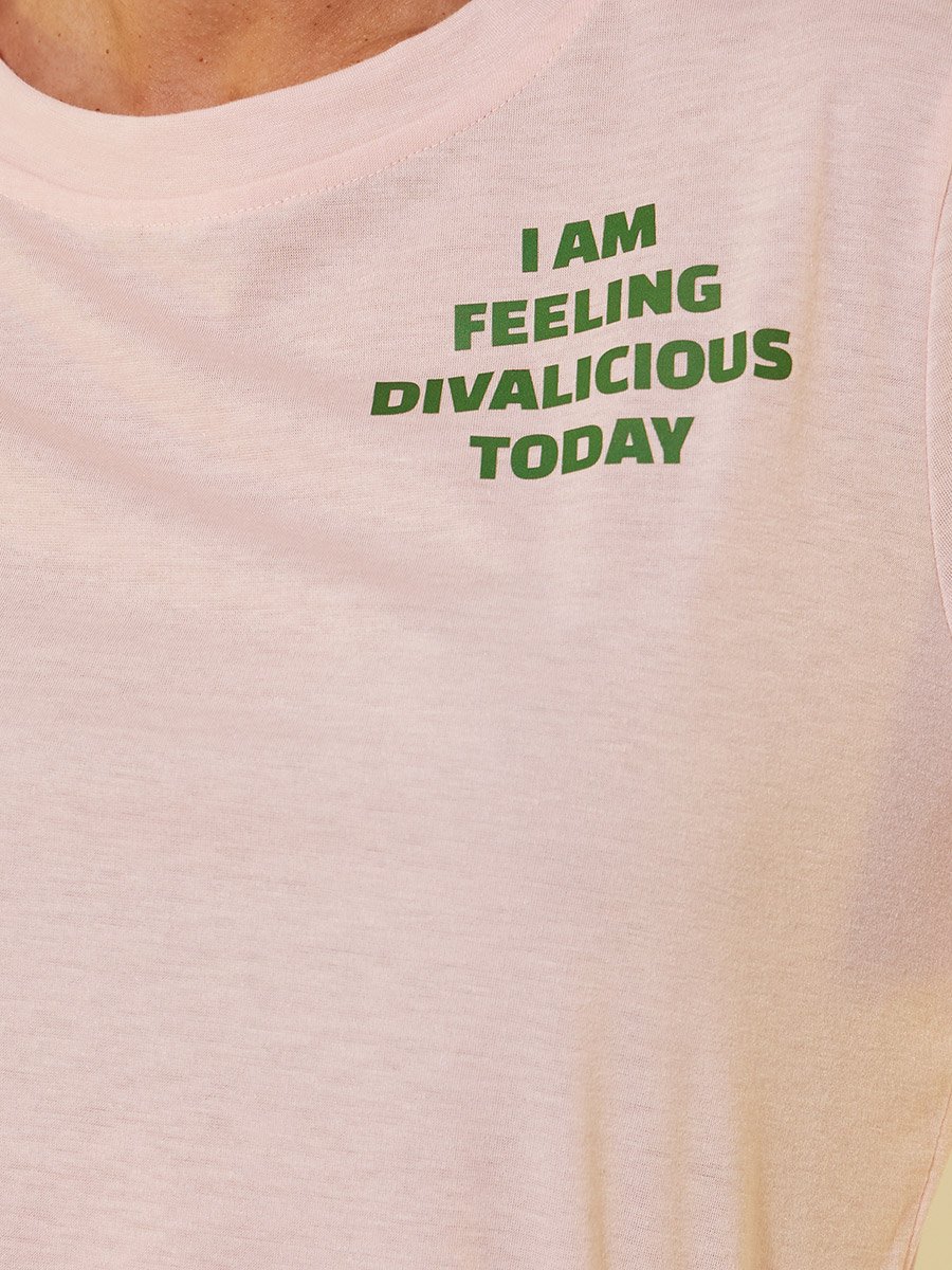 Slogan Print Round Neck T-Shirt