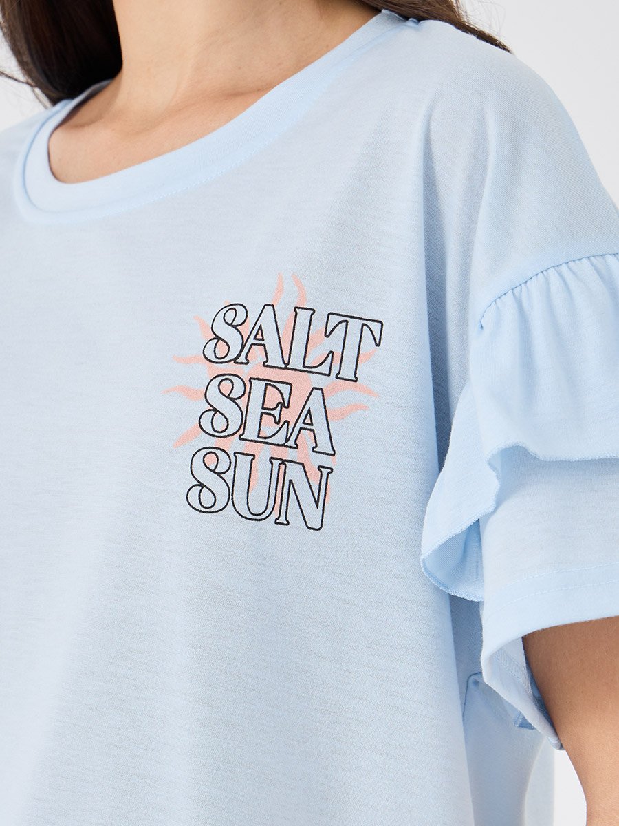 Slogan Print Short Sleeve T-Shirt and Pyjama Set
