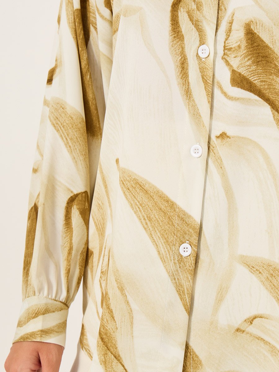 Printed Spread Collar Regular Fit Shirt