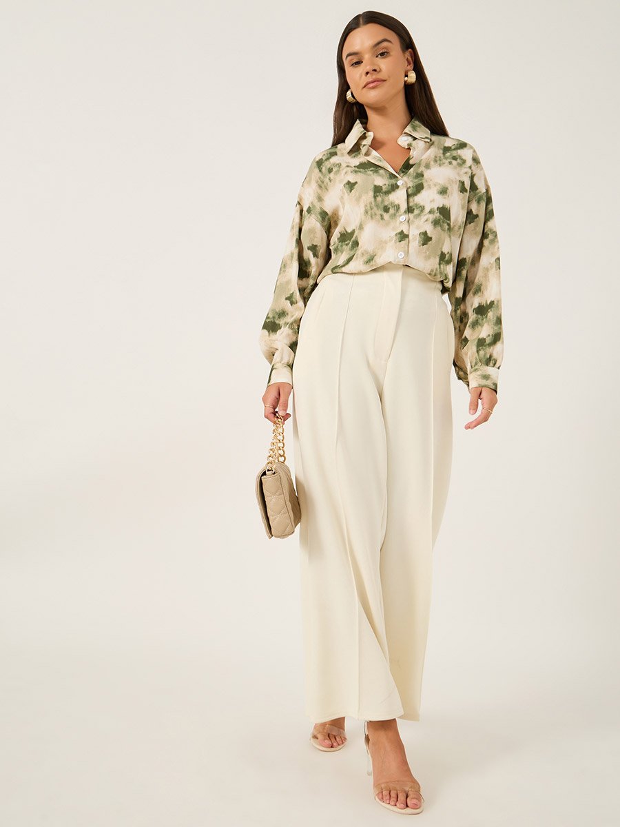 Printed Spread Collar Regular Fit Shirt