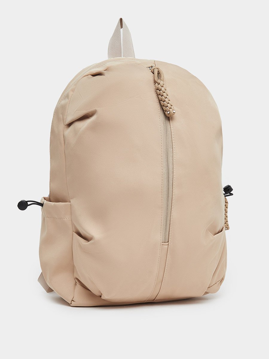 Front Zip Backpack with Drawstring Detail For Women at UAE | Styli