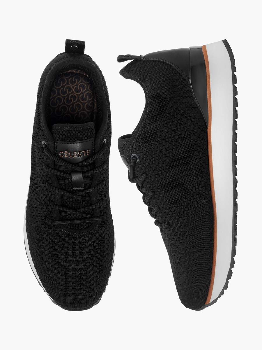 Mesh Textured Sneakers with Lace-Up Closure