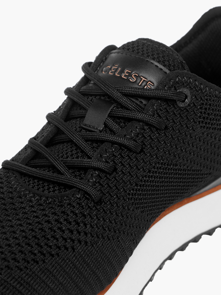 Mesh Textured Sneakers with Lace-Up Closure