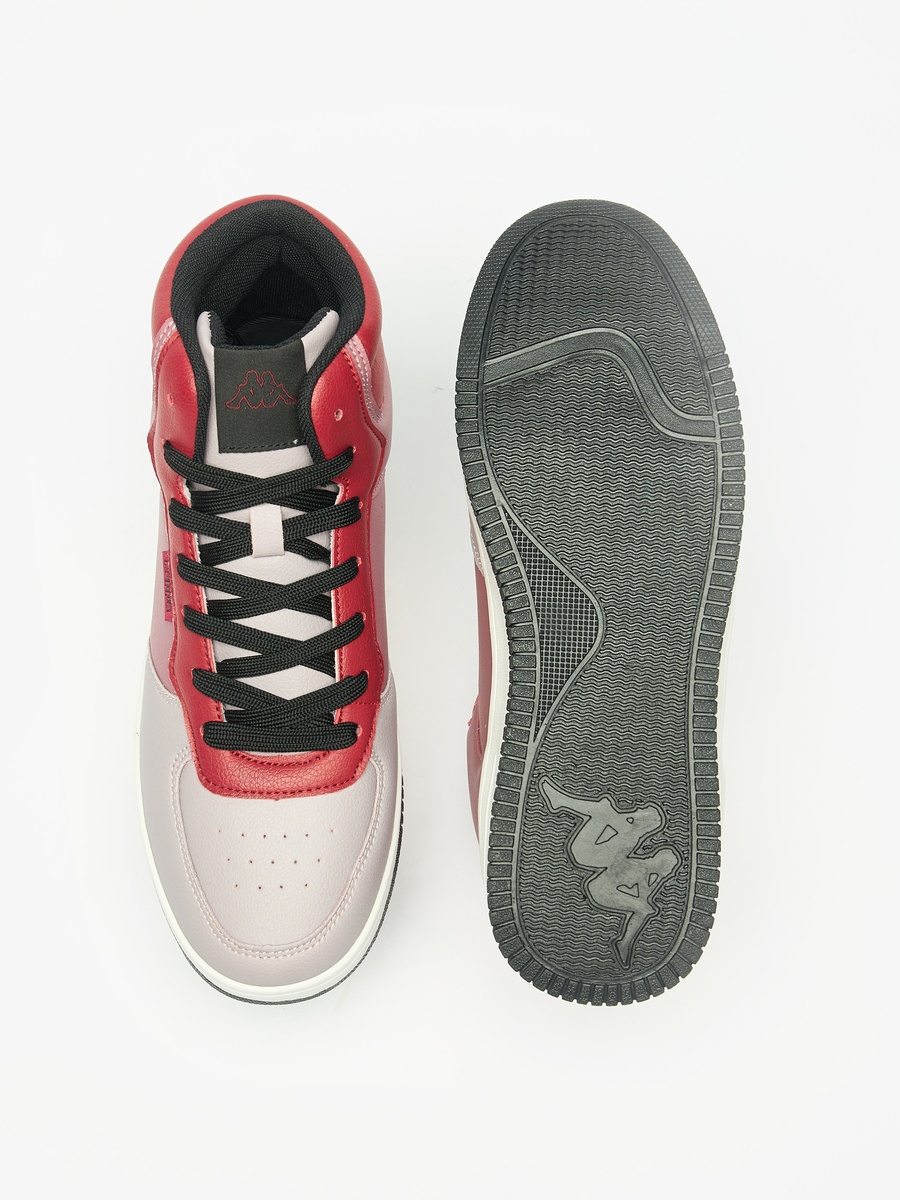 Panelled Lace-Up High Top Sneakers with Cushioning