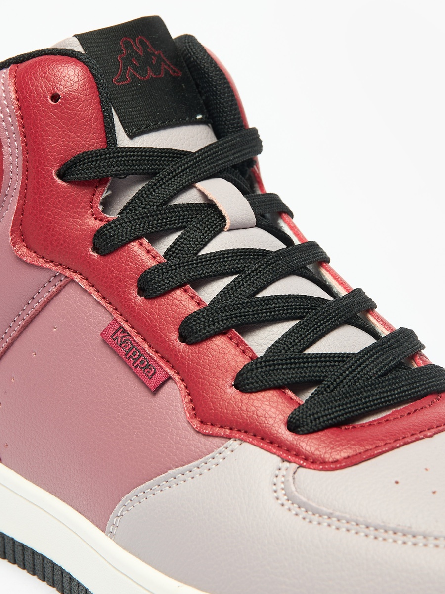 Panelled Lace-Up High Top Sneakers with Cushioning