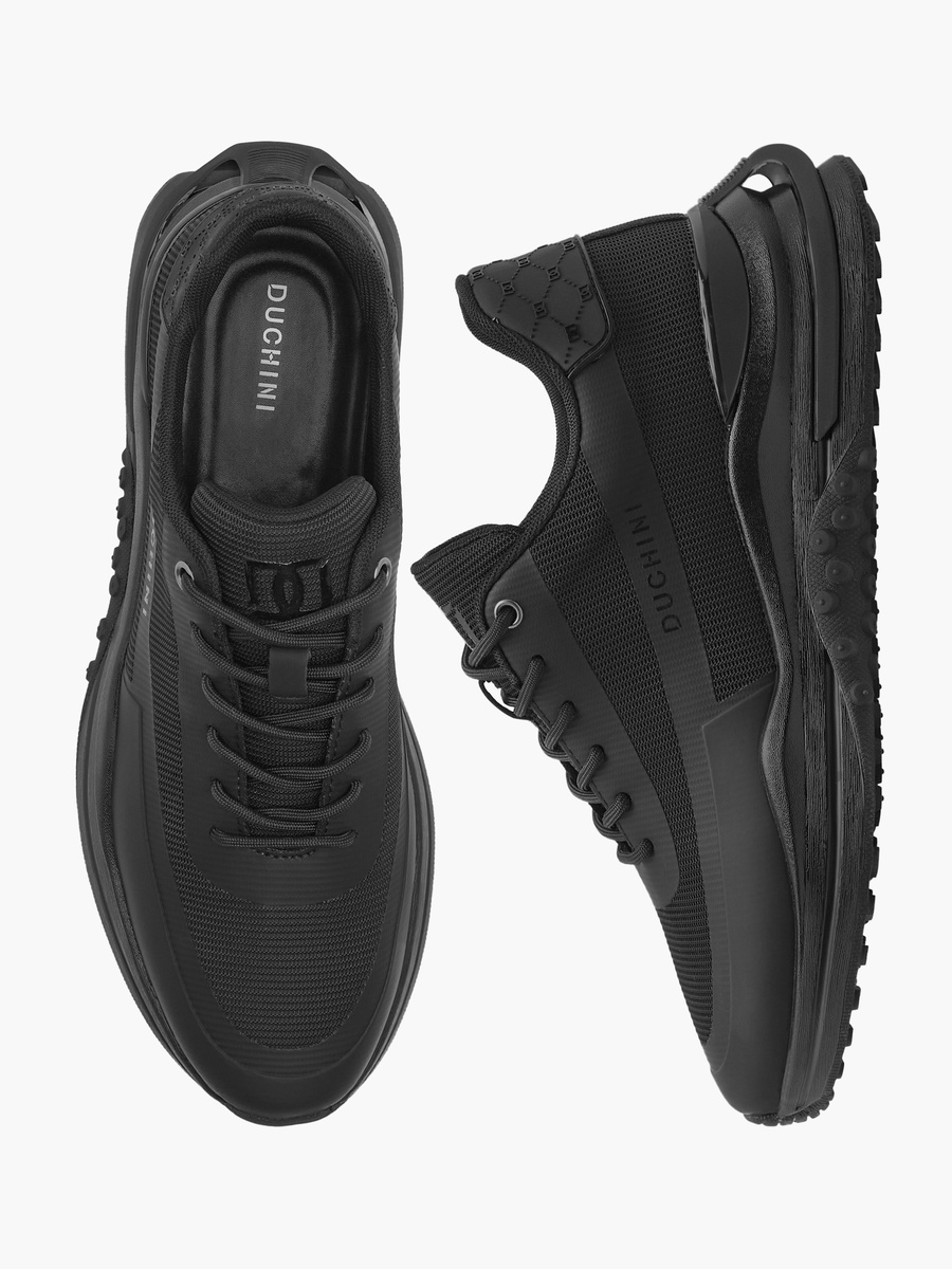 Panelled Lace-Up Sneakers