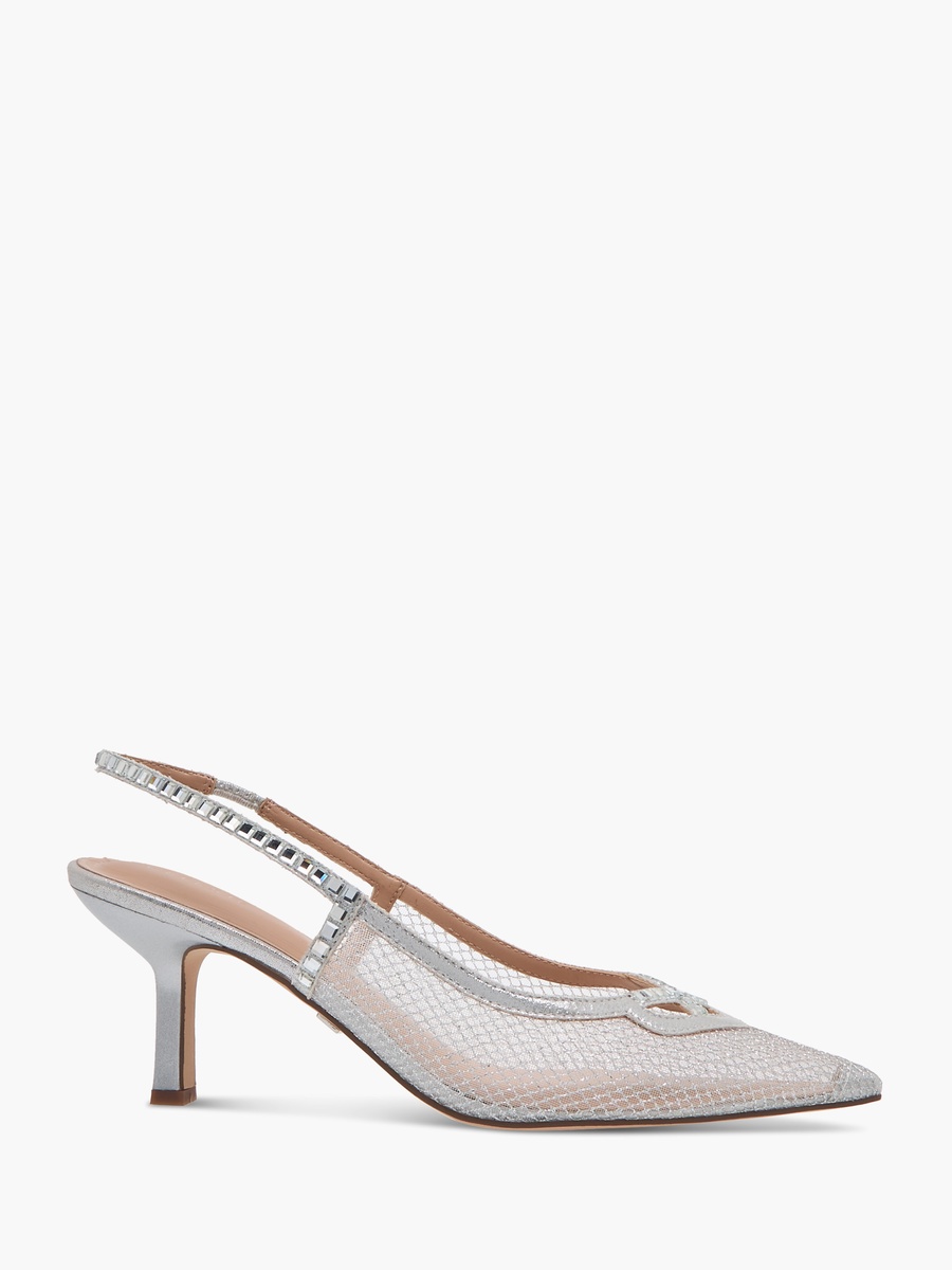 Embellished Slingback Shoes with Kitten Heels