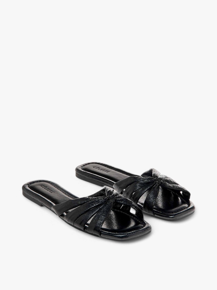 Metallic Slip-On Flat Sandals