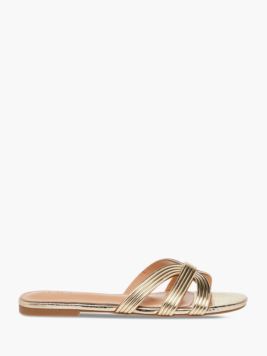 Textured Slip-On Flat Sandals